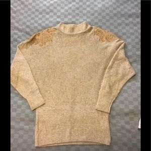Vintage Cristina Sweater Size L  Beige, Angora Silk Blend